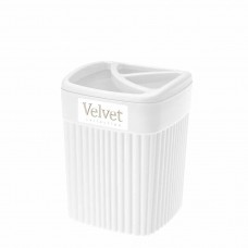 Стакан для зубных щеток Velvet 0,65л белый /БП/
