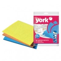 Салфетка губчатая 17,5*15,5см 3шт /York/