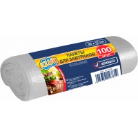 Пакеты для завтраков в рулоне 25*32см 100шт большие 6мкм /Azur/