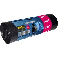 Мешки для мусора 240л/10шт прочный 45мкм /York/
