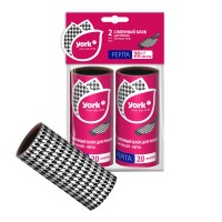 Сменный блок к ролику липкому для чистки одежды 20л 2шт Стайл Пепита /York/ Сменный блок к ролику липкому для чистки одежды 20л 2шт Стайл Пепита /York/