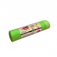 Мешки для мусора 60л/10шт с тесьмой прочные 20мкм Эко Натурал /York/